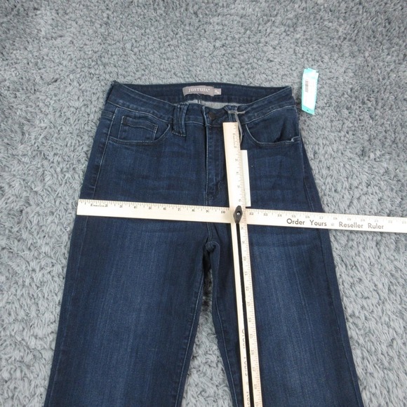Just USA Jeans Womens 10 Indigo Owen High Rise Flare Denim 27x32.5 NWT - Picture 6 of 16